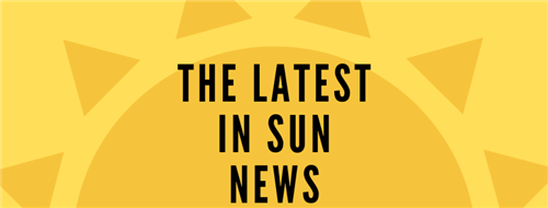 Sun background with text "The latest in SUN news"